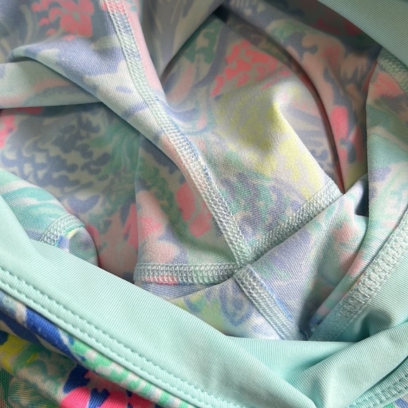 LILLY PULITZER The Weekender Crop Mermaid Cove Legging Blue Pink Green Sz S - Picture 15 of 15